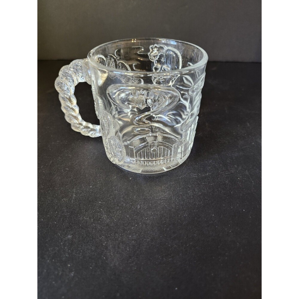 McDonalds Batman Forever Two Face Cup / Mug | DC Comics | 1995 Clear Glass